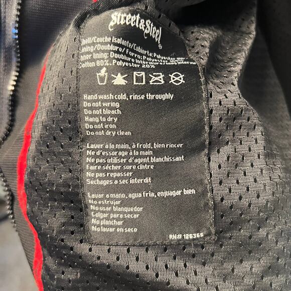 Streets and Steel Motorcycle Jacket Black with inserts Size 2XL - Picture 14 of 16